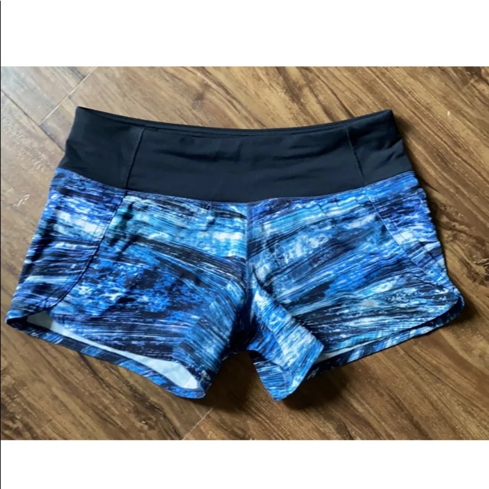 Lululemon 4” inseam blue shorts size 6
